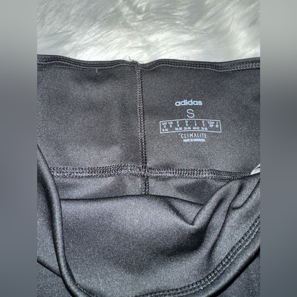 NWT Adidas Climalite Black Stripe Leggings - Picture 5 of 7